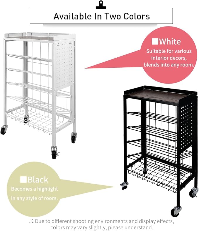 Lumizone Foldable Book Cart 6-Tier Large Capacity Bookshelf Single Sided - Image 8
