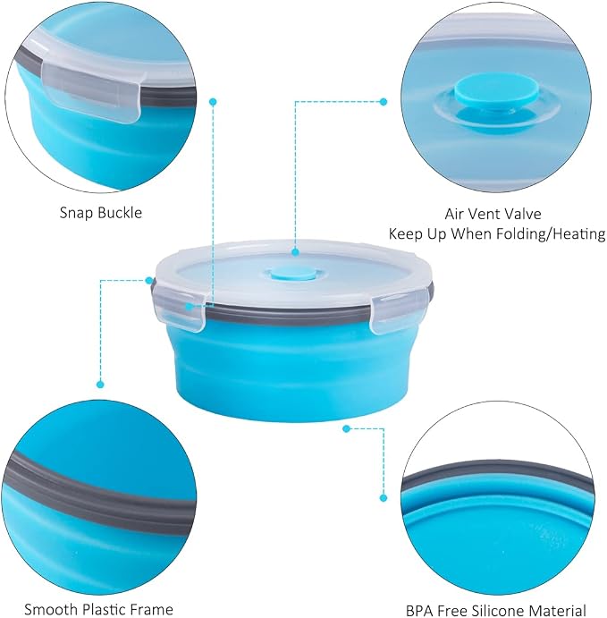 Collapsible Food Storage Containers Round - Image 4