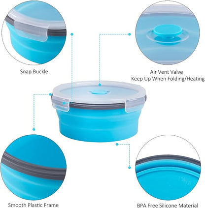 Collapsible Food Storage Containers Round - Image 4