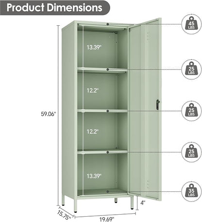 Metal Locker Storage Cabinets Lockable Single File Storage Cabinet - Image 3
