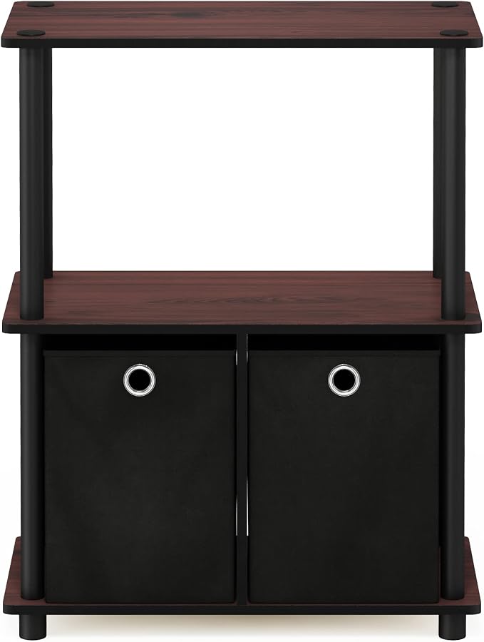 Furinno TURN-N-TUBE Storage Shelves, 3-Tier Toolless Book Shelf - Image 6