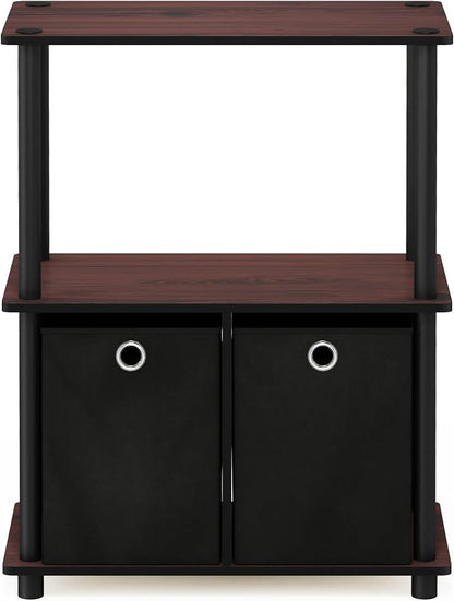 Furinno TURN-N-TUBE Storage Shelves, 3-Tier Toolless Book Shelf - Image 6