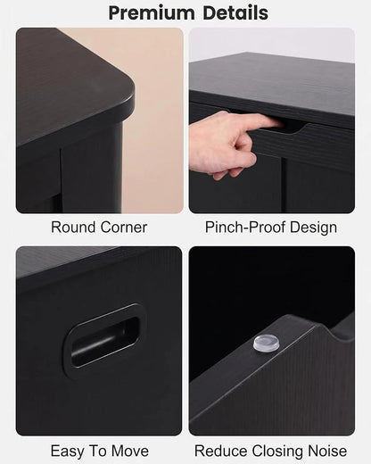 Timberer 39.4" Wooden Storage Chest, Extra Large Storage Trunk | Storage Bench - Image 6