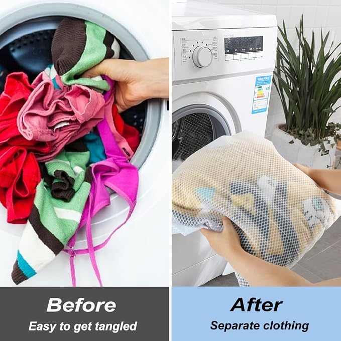 Vivifying Extra Large Mesh Laundry Bag, 2 Pack XXL Oversize Honeycomb Mesh Wash - Image 5
