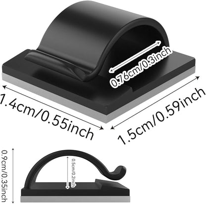 LinkDocs 30 Pieces Adhesive Cable Clips Wire Clips Cable Wire Management Wire - Image 4