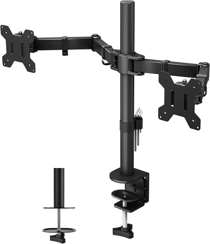BONTEC Dual Monitor Desk Mount, Full Motion Adjustable Monitor Stand by BONTEC