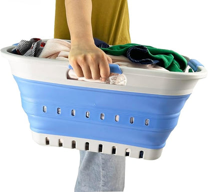 SAMMART Collapsible Plastic Rectangular Laundry Basket - Image 5