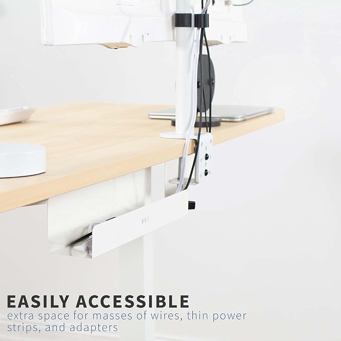 VIVO Under Desk 42 cm Cable Management Tray, Power Strip Holder, Cord Organizer - Image 4