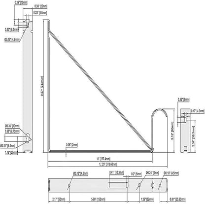 Closet Rod Brackets 11x9.5in, 4 Pack Closet Shelf Brackets, Wall Mounted - Image 7