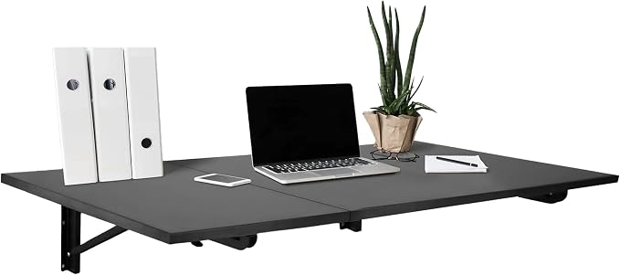 Mount-It! Heavy Duty Drop Down Table, Wall Mounted Drop Leaf Tables 45x15x7 by Mount-It