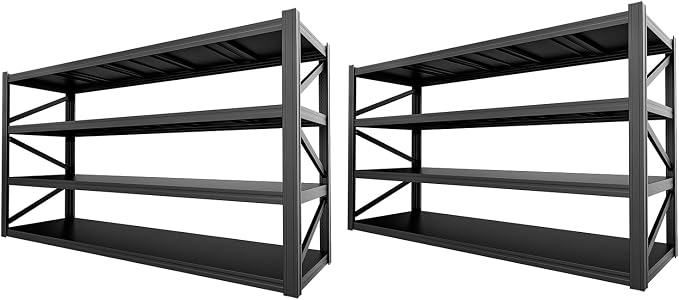 4-Tier 71 "W × 24 "D × 71" H Garage Shelving 8000LBS Storage Shelves Heavy Duty by LIJIUHOME