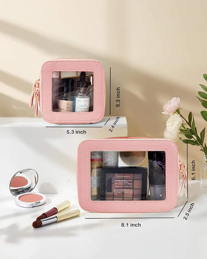 Travel Clear Makeup Bag Set, TSA Approved Cosmetic Bag Case - Image 5