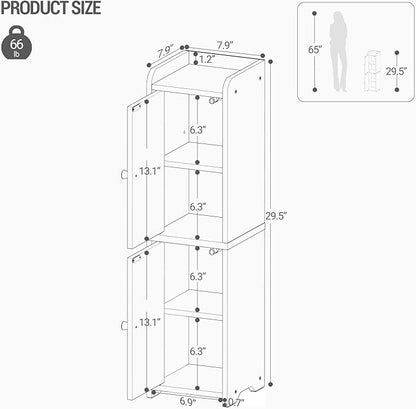 Hzuaneri Bathroom Storage Cabinet, Small Corner Floor Cabinet - Image 2