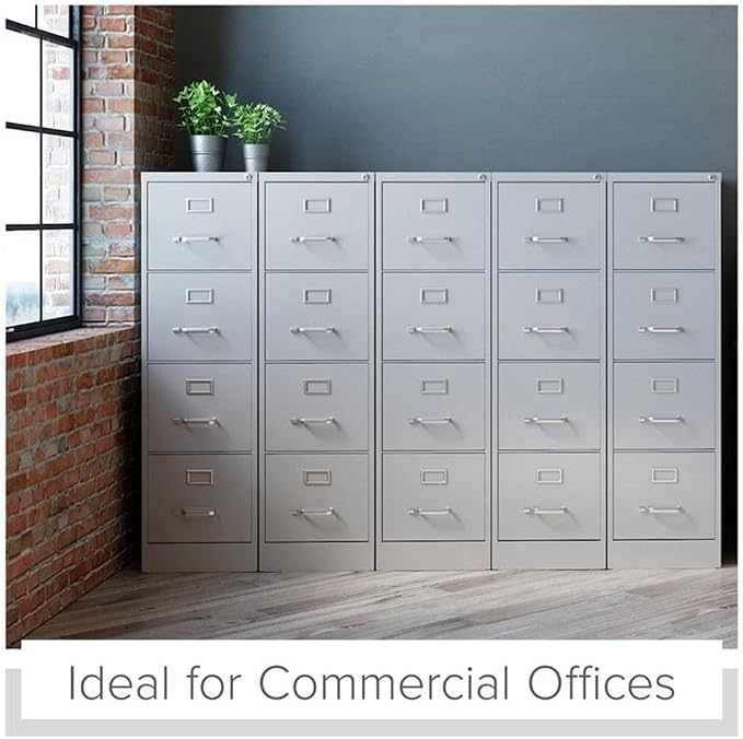 Scranton & Co 4-Drawer 22" Deep Letter Filing Cabinet in Black, Office - Image 2