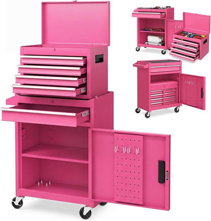 Goplus Rolling Tool Chest, 5-Drawer Tool Box Organizer w/Lockable Wheels & by Goplus