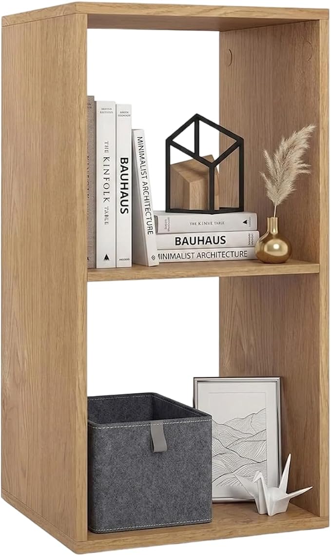 POWERSTONE 2 Cube Storage Organizer, 2 Tier Cubby Bookshelf Freestanding - Image 3