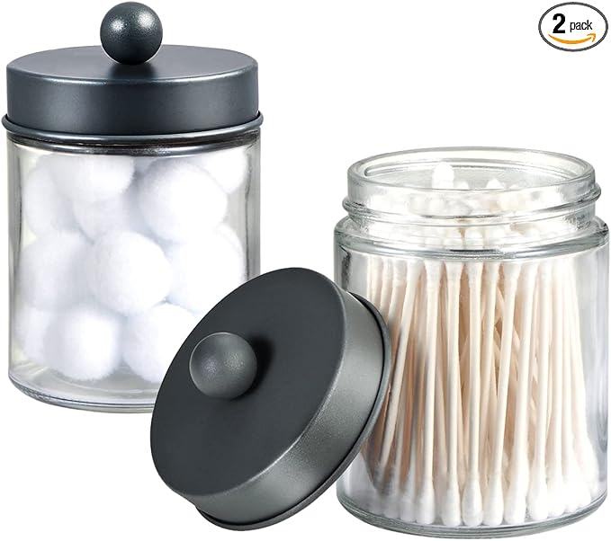 Amolliar Apothecary Jars Bathroom Storage Organizer by Amolliar