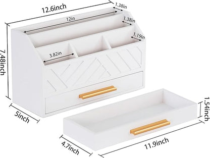 dreampossible white Wood Desk Organizer and Accessories - Image 3