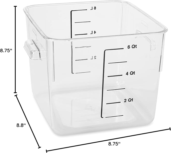 Rubbermaid Commercial Products Space Saving Square Food Storage Container 6 - Image 12