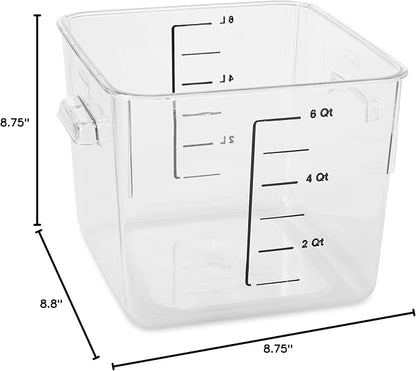 Rubbermaid Commercial Products Space Saving Square Food Storage Container 6 - Image 12