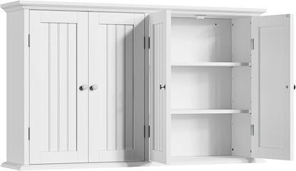 ChooChoo Laundry Cabinet with 4 Doors and Adjustable Shelves | 9.06"D x 40.9"W - Image 7