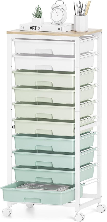 Rolling Cart with Drawers, 10 Drawer Rolling Cart, Storage Cart, Utility Cart - Image 9