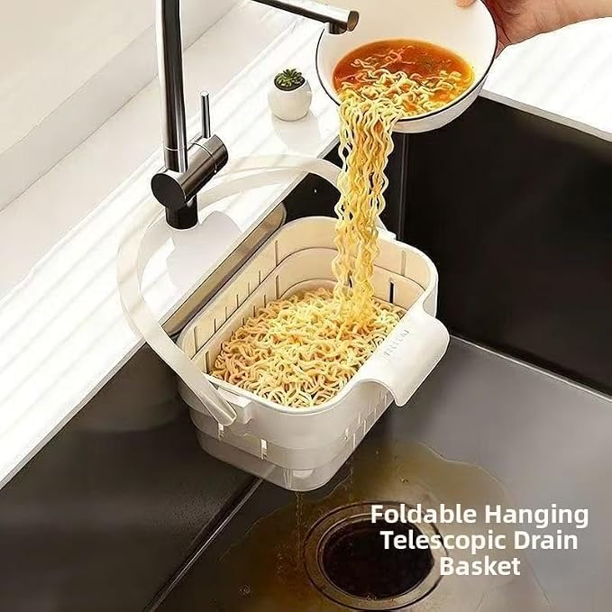 Foldable Hanging Kitchen Sink Drain, No-Drill Hanging Drain Rack Food - Image 8