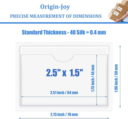 Origin-Joy 25 PCS Self-Adhesive Index Label Pockets - Image 2