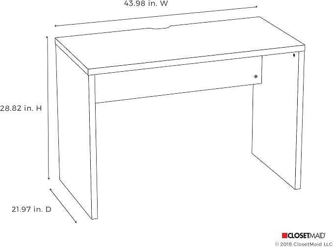 ClosetMaid 43.8 in. W Home Office Desk - Image 3