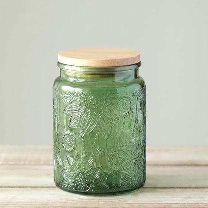ANSQU Set of 2 Glass Jars with Lids, 23.7 FL OZ Vintage Glass Storage Jars - Image 5