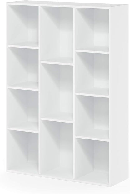 Furinno LUDER Book Shelf, 11-Cube Bookshelf, Reversible Bookcase, 9.4 x 29.1 x - Image 8