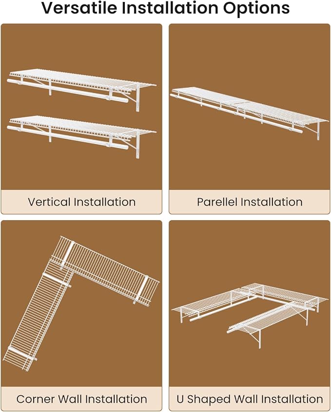 4-Pack Wire Closet Shelving - Image 6