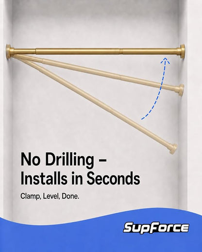 Closet Rod, No Drill Tension Closet Rod - Image 4
