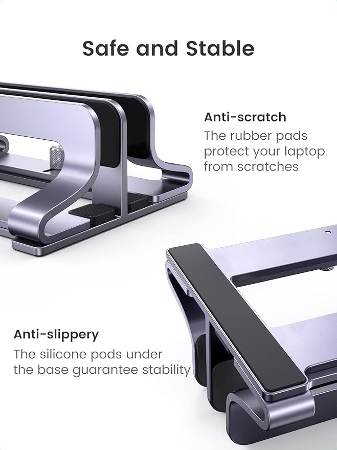 UGREEN 2-Slot Vertical Laptop Stand Holder Desk Compatible - Image 4