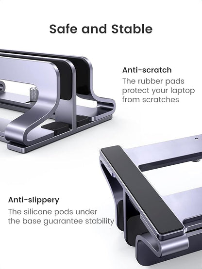 UGREEN 2-Slot Vertical Laptop Stand Holder Desk Compatible - Image 4