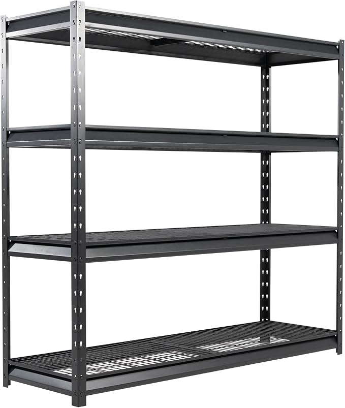 The Atlas 77” Ultra Wide 4-Tier Metal Garage Shelving 10, 000 lbs Capacity by Shuntong