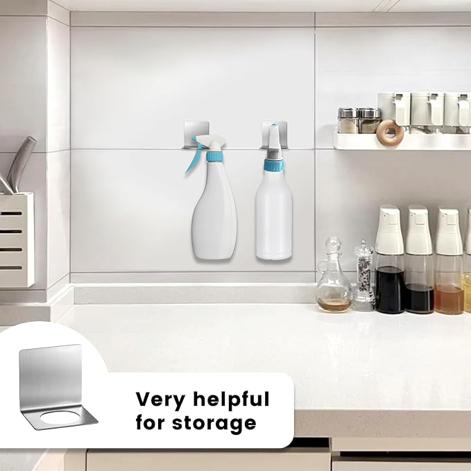 Daily Treasures 304 Stainless Steel Spray Bottle Holder Rack - Image 4
