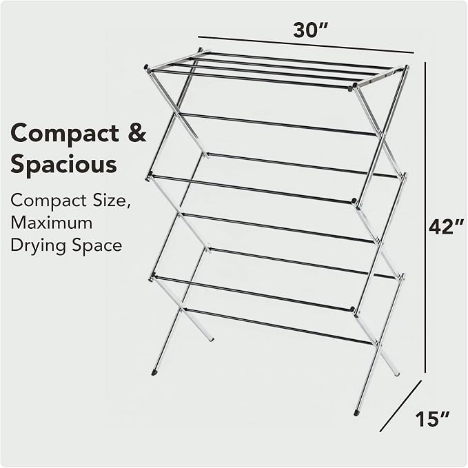 Displays By Jack Portable Collapsible Clothing Dryer Rack, Foldable Drying Rack - Image 7