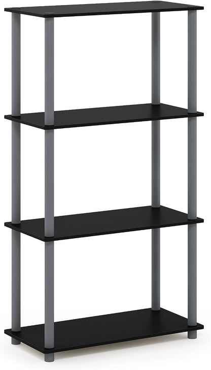 Furinno TURN-N-TUBE Storage Shelves, 4-Tier Toolless Book Shelf, Corner Shelf - Image 8