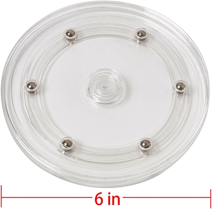 9 inch Small Lazy Susan Turntable Acrylic Ball Bearing Rotating Tray - Image 2