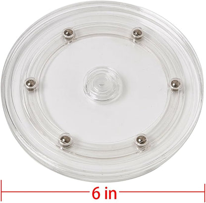 9 inch Small Lazy Susan Turntable Acrylic Ball Bearing Rotating Tray - Image 2