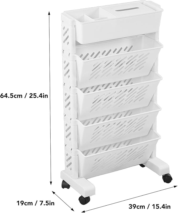Movable Bookshelf, Portable Bookshelf, Storage Organizer Shelf, Suitable - Image 3