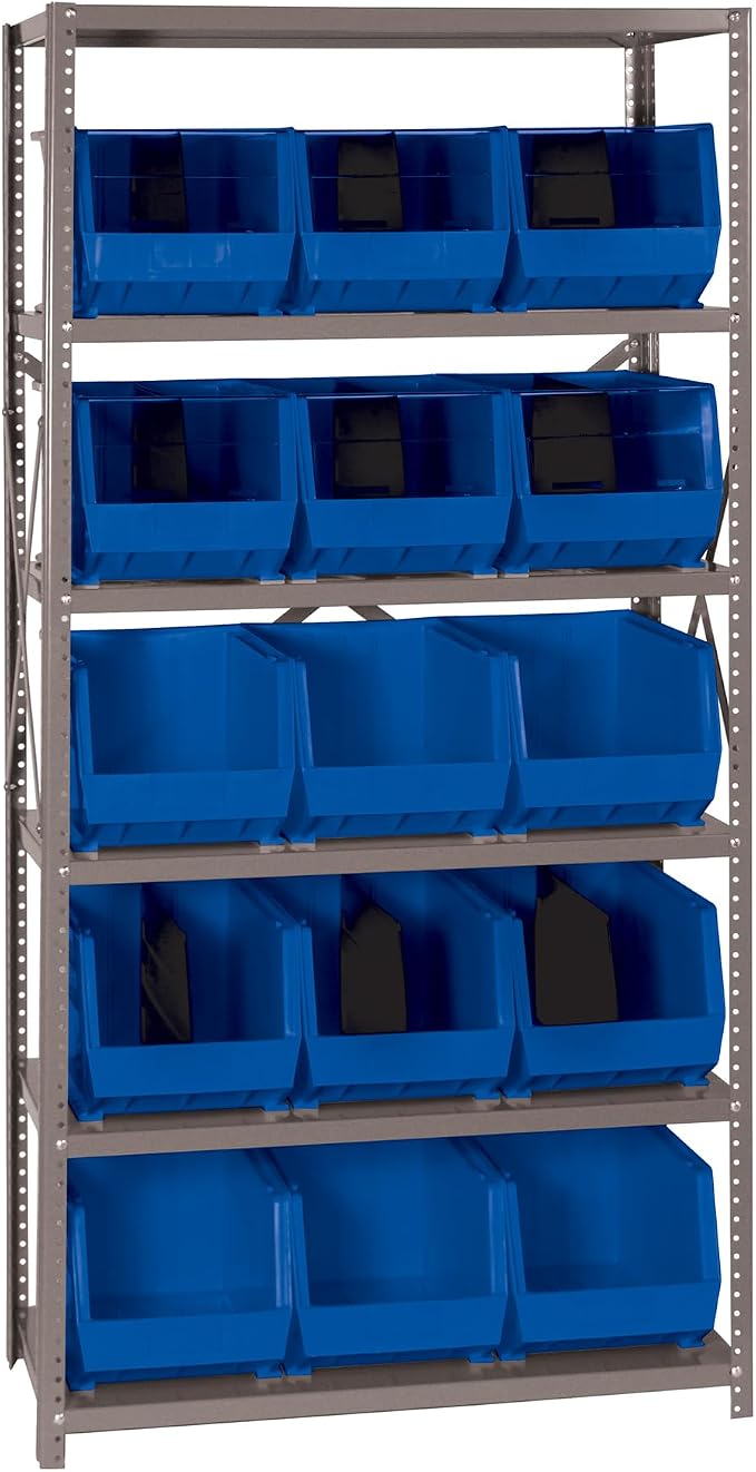 Quantum Storage Systems QSBU-260BL Giant Open Hopper Steel Shelving System by QuantumStorageSystems