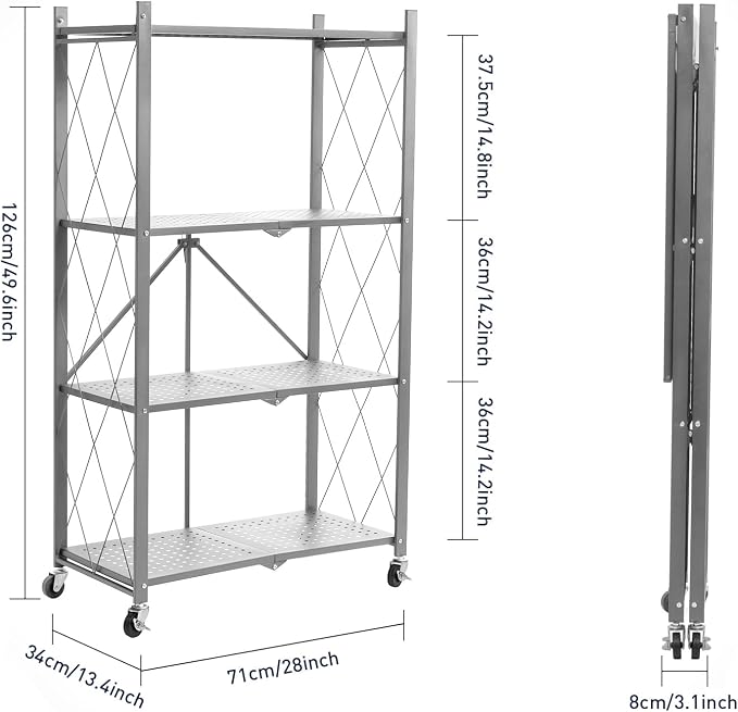 BRIAN & DANY 4-Tier Foldable Storage Shelves - Image 3