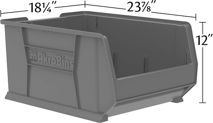 Akro-Mils 30289 Super-Size AkroBins Plastic Storage Bins, Space-Saving - Image 3