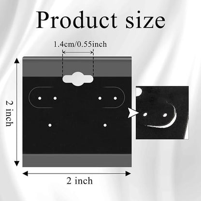 200 Pieces Black Earring Card Holders Velvet Hanging Jewelry Display Cards - Image 6