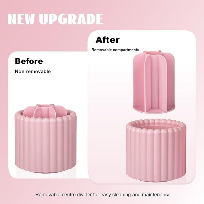 Anyoifax 360 Rotating Makeup Brush Holder 7 Slots Make Up Brush Organizer - Image 4