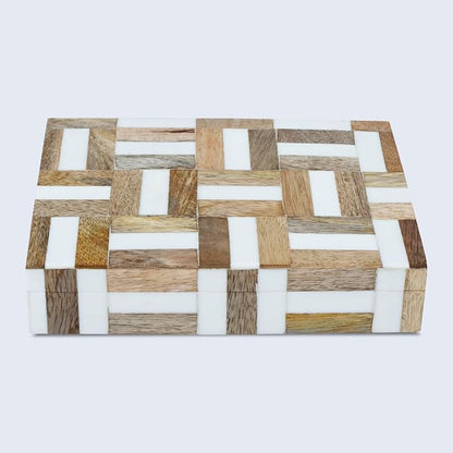 Handicrafts Home White Decorative Storage Box - Image 4