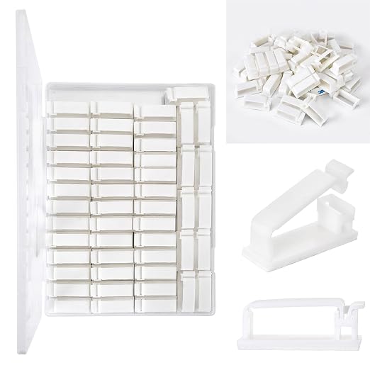 50Pcs Self Adhesive Cable Management Clips, Cable Organizers Wire Clips Cord - Image 6