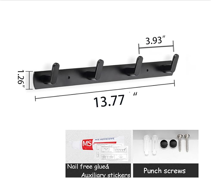 Gxfctys Coat Rack Wall Mount, Modern Wall Hooks - Image 4